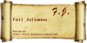 Feil Julianna névjegykártya